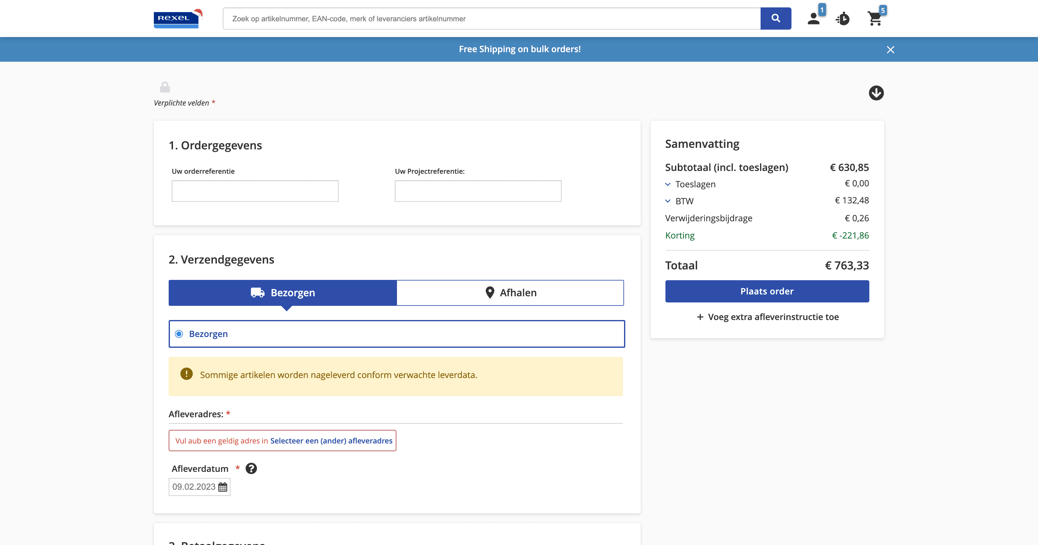 Checkout redesign NL