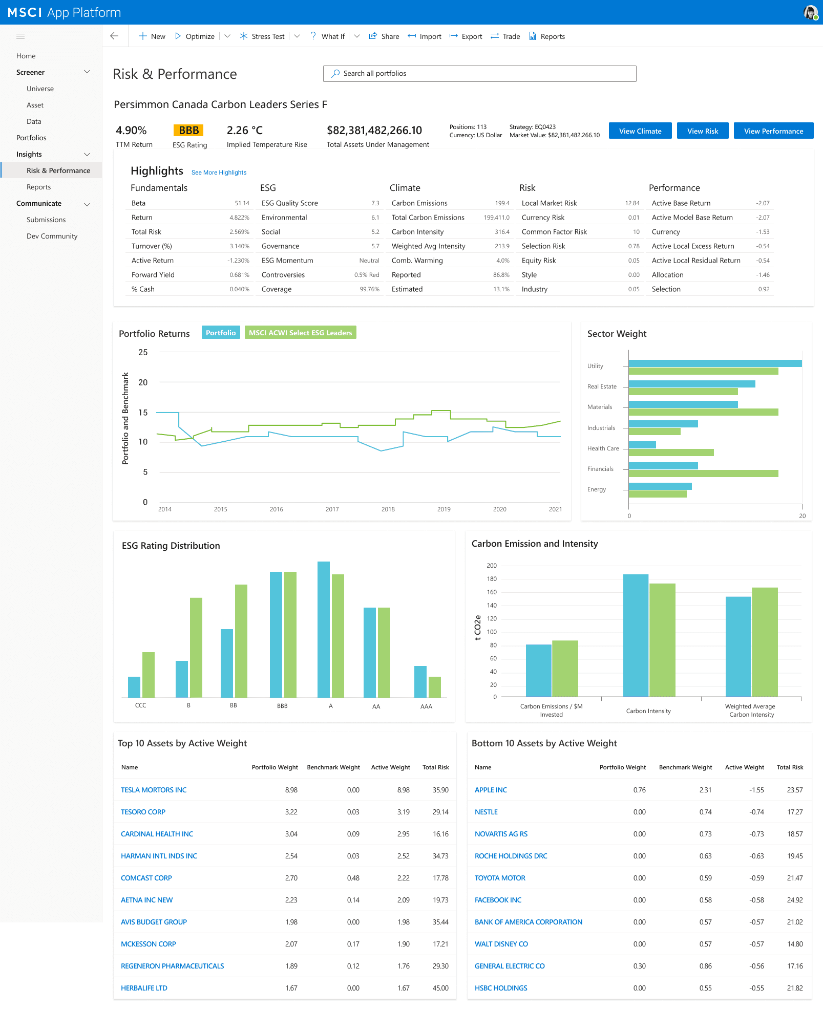 Portfolio Visualization Platform