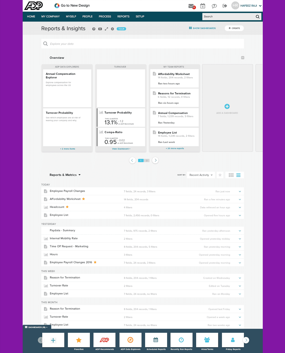 Dashboard Customisation