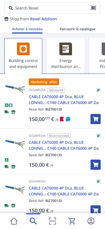 PLP with already-bought checkmark — light
