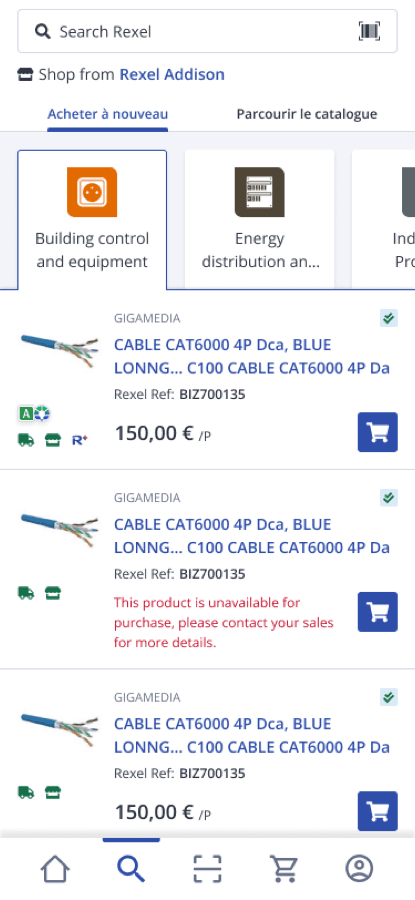 PLP — unavailable special product