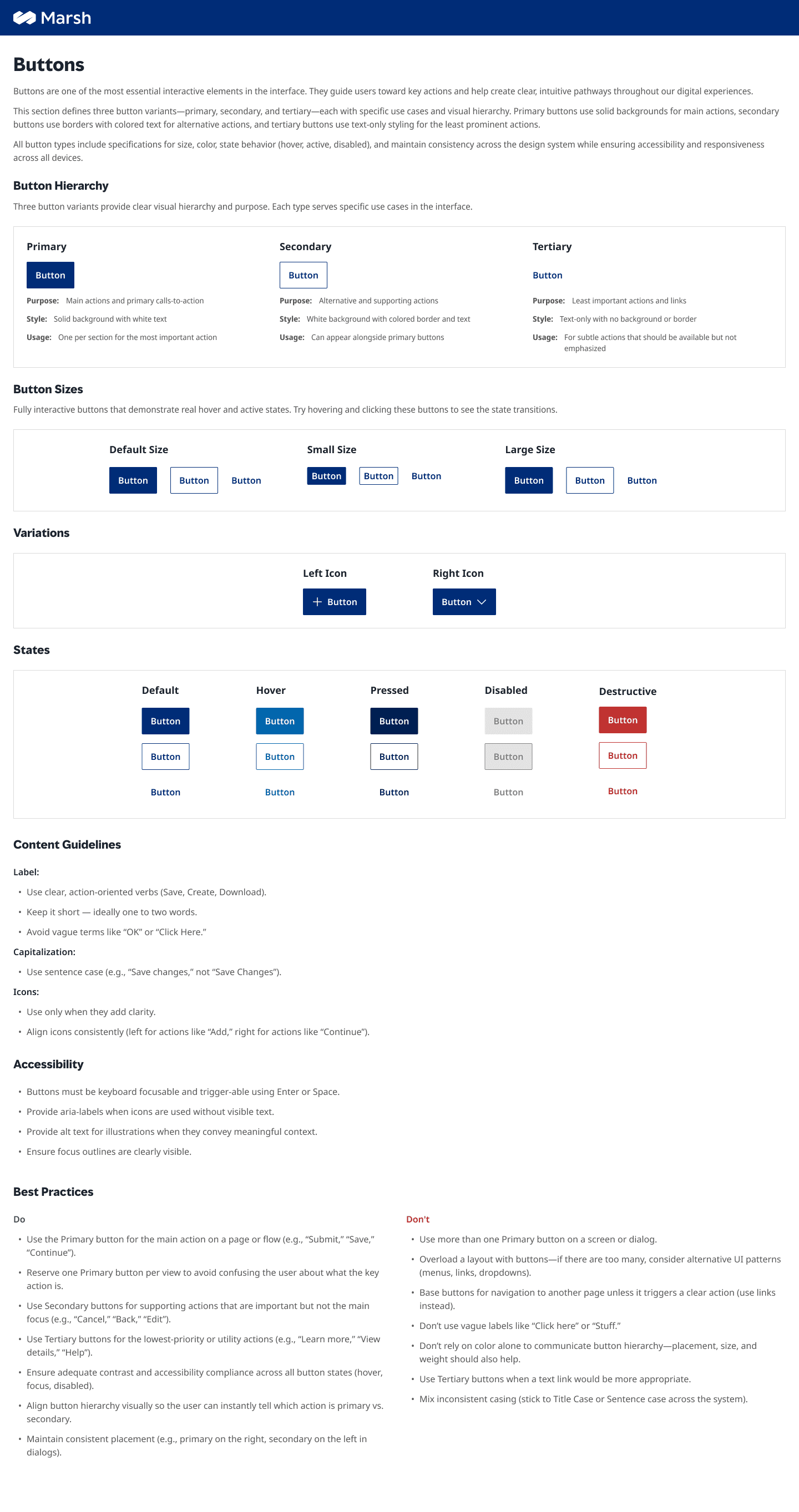 Button States
